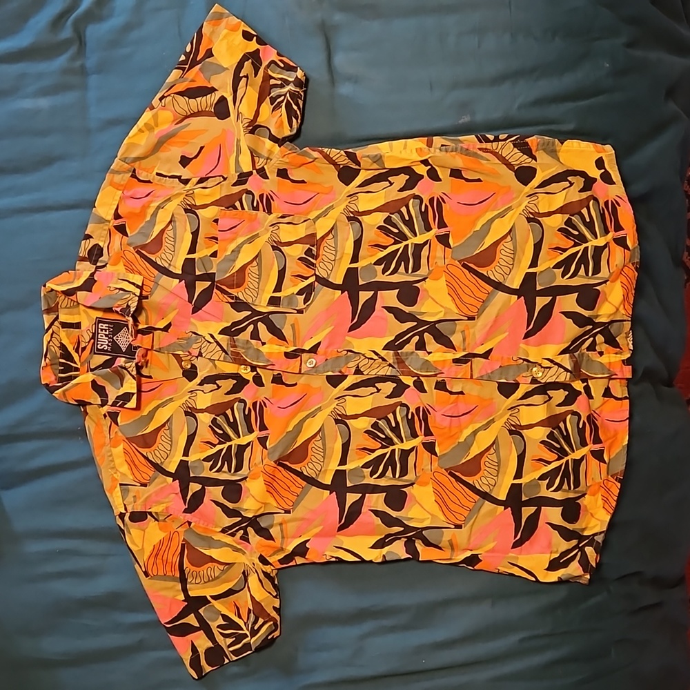 Tropical monstera button up